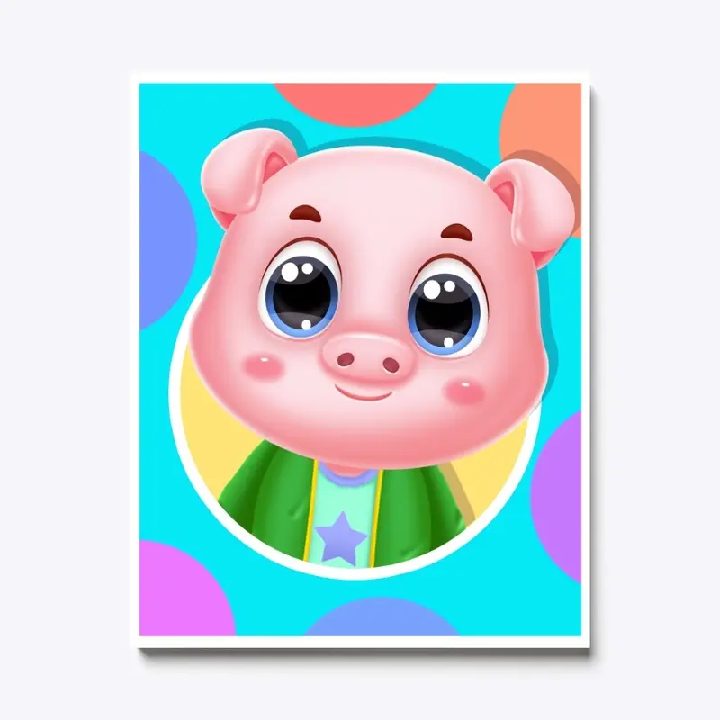 Baby Pig Canvas 